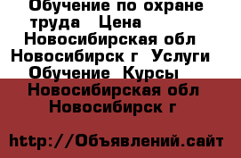 Обучение по охране труда › Цена ­ 3 500 - Новосибирская обл., Новосибирск г. Услуги » Обучение. Курсы   . Новосибирская обл.,Новосибирск г.